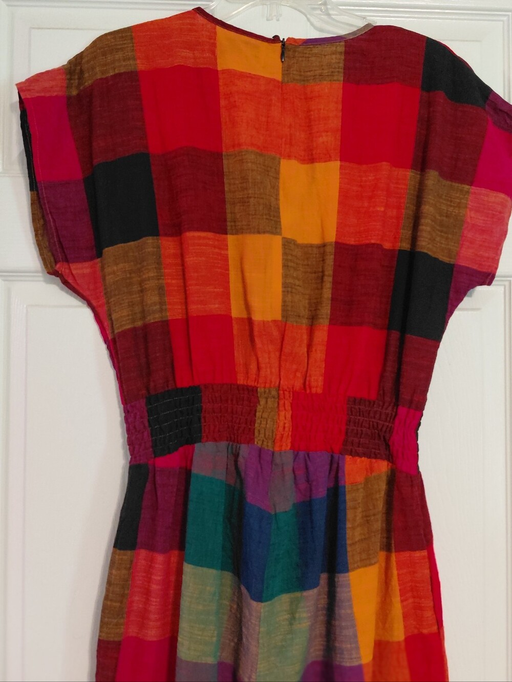 Rujinta Sheth Marie Cinch Jumper Multi Chex Size Large - Picture 8 of 9